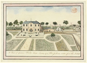 A view of Government House and outbuildings, Sydney Cove A view of Government House and outbuildings, Sydney Cove