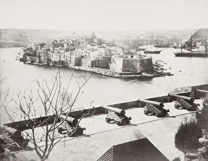 View of the harbour at Valletta, Malta View of the harbour at Valletta, Malta