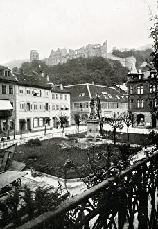 View from Hotel Prinz Carl, Heidelberg, Germany View from Hotel Prinz Carl, Heidelberg, Germany