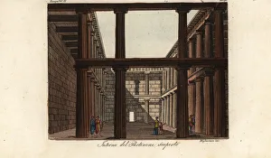 View of the interior of the Parthenon, Athens, Greece View of the interior of the Parthenon, Athens, Greece