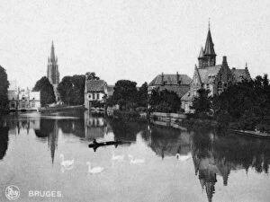 Belgian Collection: View of Le Lac d Amour, Bruges, Belgium