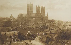 Rooftops Gallery: View of Lincoln Cathedral from the North West