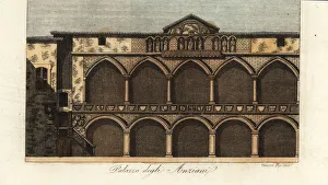 View of the Loggia degli Osii, Milan, Italy, 14th century View of the Loggia degli Osii, Milan, Italy, 14th century