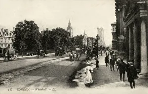 View looking West along Whitehall, London View looking West along Whitehall, London