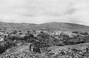 View of modern Jerash, Jordan, Holy Land View of modern Jerash, Jordan, Holy Land