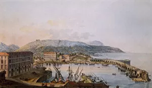 Pictures Now Collection: View of Nice, France with harbor and ships Date: 1792