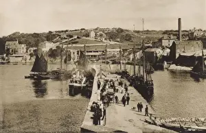 View of the Outer Quay, Brixham, Devon Print (1920s)