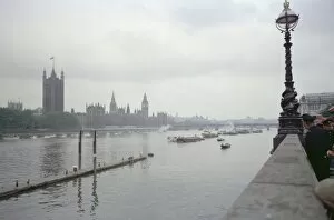 View of the Palace of Westminster across the Thames