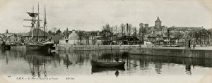 View of the port, Caen, Normandy, Northern France View of the port, Caen, Normandy, Northern France