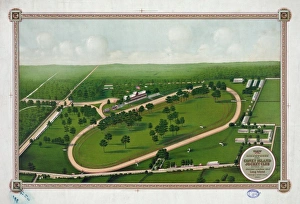 View of the racecourse of the Coney Island Jockey Club situa View of the racecourse of the Coney Island Jockey Club situa