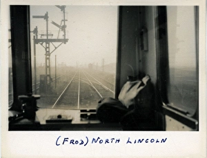 View from Railway Locomotive Cab, North Lincoln, England View from Railway Locomotive Cab, North Lincoln, England
