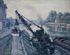 <b class=qtipBold><figcaption>A View on the Seine</figcaption></b><br>A View on the Seine (1915). Gallagher, Frederick O'Neill 19th - 20th century. Date: 1915<br><em>© National Museums NI / MARY EVANS</em> A View on the Seine