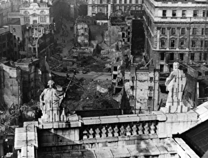 View from St Pauls Cathedral, London, WW2 View from St Pauls Cathedral, London, WW2