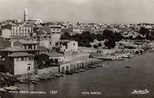 Belltower Gallery: View of the town of Porto Cristo, Majorca, Spain