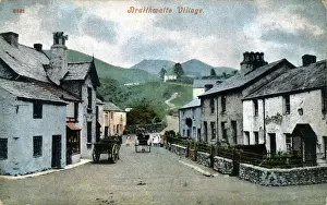 Prints of The Village, Braithwaite, Keswick, near Portinscale, Cumbria, England. Date: 1910s Lake Prints: The Village, Braithwaite Print, Cumbria, England 1910s