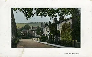Prints of The Village, Esholt, Shipley, near Bradford, Yorkshire, England. Date: 1910s Bradford Prints: The Village, Esholt Print, Yorkshire England c. 1910s