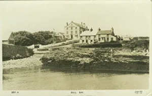The Village (Showing the Bull Bay Hotel), Bull Bay (Porth Llechog), Amlwch, Anglesey The Village (Showing the Bull Bay Hotel), Bull Bay (Porth Llechog), Amlwch, Anglesey