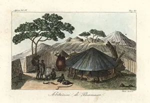 Village of the Tswana or Batswana (Bechuana), South Africa Village of the Tswana or Batswana (Bechuana), South Africa
