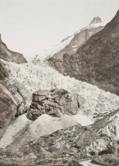 Vintage 19th century photograph: glacier, Grindelwald, Switzerland, Swiss Alps Vintage 19th century photograph: glacier, Grindelwald, Switzerland, Swiss Alps