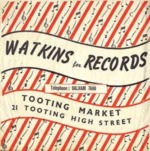 Vintage paper bag, Watkins record stall, Tooting Market Vintage paper bag, Watkins record stall, Tooting Market