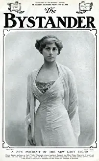 Prints of Lady Violet Catherine Manners, Lady Charteris, Lady Elcho (1888-1971), second daughter of the Duke and Duchess of Rutland, wife of Captain Hugo Francis Charteris, Lord Elcho. Date: July 1914 Rutland Prints: Lady Violet Charteris, July 1914 Print