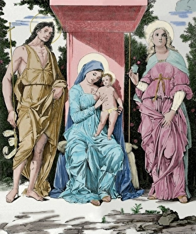 The Virgin and Child with the Magdalene and Saint John the B The Virgin and Child with the Magdalene and Saint John the B