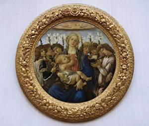 Virgin Mary with Child and angels singing, 1477, by Sandro B Virgin Mary with Child and angels singing, 1477, by Sandro B