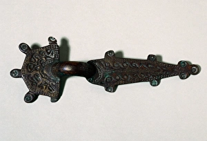 Visigothic art. Spain. Pin of bronze. 6th-7th century. From Visigothic art. Spain. Pin of bronze. 6th-7th century. From