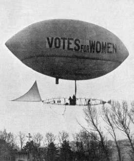 Stunt Gallery: Votes for women air balloon, 1909