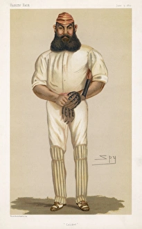 <b class=qtipBold><figcaption>W G Grace/Vanity Fair</figcaption></b><br>Full length illustration of W G Grace<br><em>© Mary Evans Picture Library</em> W G Grace/Vanity Fair