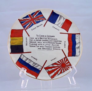W H Goss china plate - Patriotic war humour W H Goss china plate - Patriotic war humour