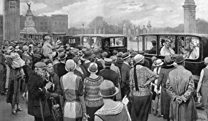 Waiting in a queue for the royal courts by Matania Waiting in a queue for the royal courts by Matania