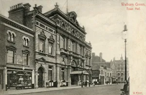 Walham Green, Fulham, London - Town Hall. Date: 1905 Walham Green, Fulham, London - Town Hall. Date: 1905