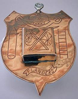 Wall-mounted matchbox with crossed swords Wall-mounted matchbox with crossed swords