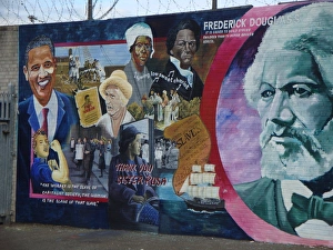 Wall mural of Frederick Douglass at Belfast Wall mural of Frederick Douglass at Belfast