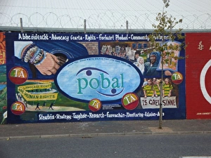 Wall mural of Human Rights at Belfast Wall mural of Human Rights at Belfast