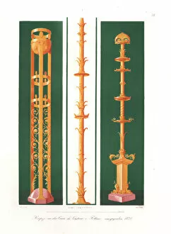 Wall paintings of candlesticks from the House