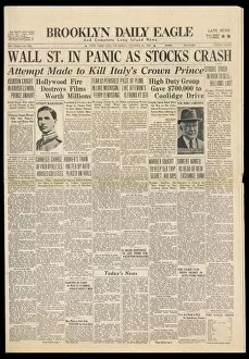 October Collection: Wall St Crash 1929