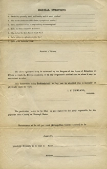 Wandsworth Reformatory Admission Form Page 3