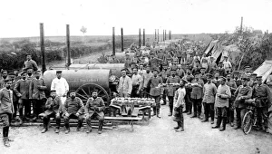 War bread for the German army, a group of field bakeries War bread for the German army, a group of field bakeries