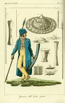 Warrior from the island of Guebe, Maluku Islands Warrior from the island of Guebe, Maluku Islands