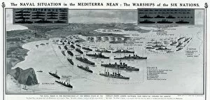 Russia Gallery: Warships of the six nations in the Mediterranean, WW1