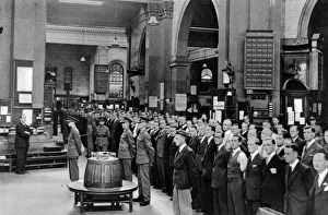 Wartime drills at the London Stock Exchange, 1940 Wartime drills at the London Stock Exchange, 1940