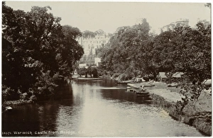Warwick Castle, Warwickshire - viewed from the bridge Warwick Castle, Warwickshire - viewed from the bridge