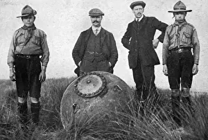 WW1 Mine Washed Up on Suffolk Coast Print, 1914