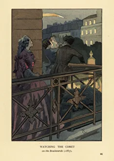 Watching the comet, Paris, 1857 Watching the comet, Paris, 1857