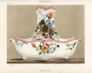 Water jug and basin from Marseille, France, 18th century Water jug and basin from Marseille, France, 18th century
