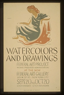 Watercolors and drawings, Federal Art Project, Works Progres Watercolors and drawings, Federal Art Project, Works Progres