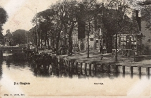 Waterside scene at Harlingen, Friesland, Netherlands Waterside scene at Harlingen, Friesland, Netherlands