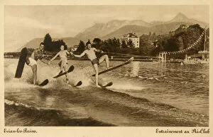 Skiing Collection: Waterskiing fun in Lake Geneva at Evian-les-Bains